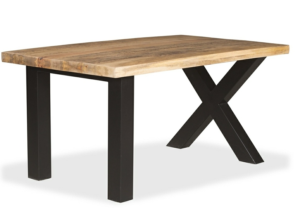 rectangle wooden top mango wood 3+3cm thickness 5% ara dining table