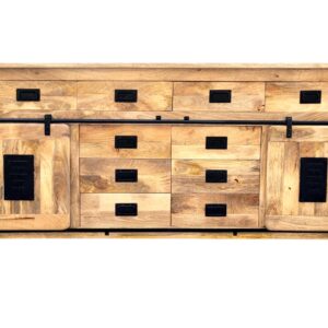wooden sideboard with 10 drawers